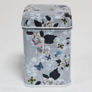 Flower and Butterfly Pattern Tinplate Box