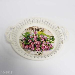 New arrival plastic white salver,32cm