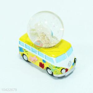 Lovely Car Crystal Ball Design Resin Craft