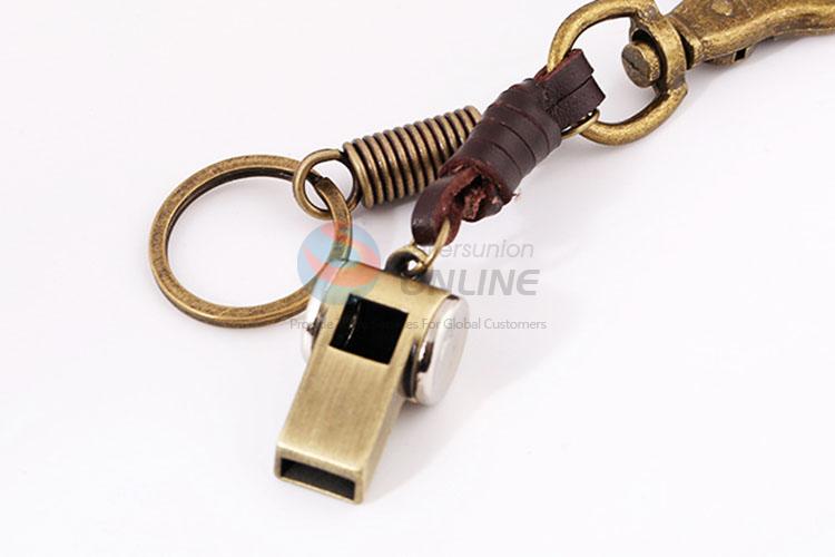 Zinc Alloy Key Chain/Key Ring with Whistle