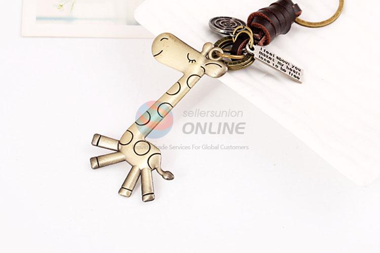 Zinc Alloy Key Chain/Key Ring with Giraffe