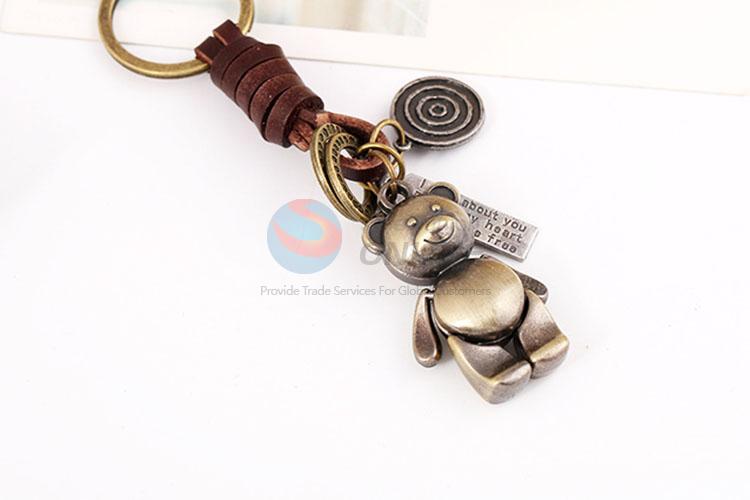 Zinc Alloy Key Chain/Key Ring with Bear