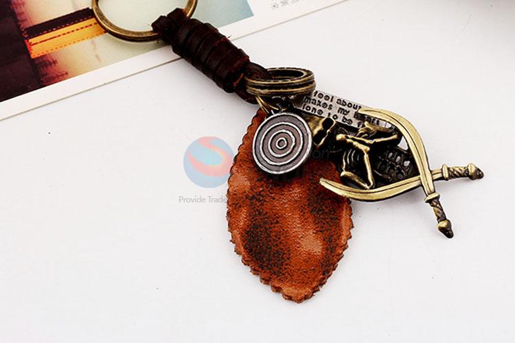 Zinc Alloy Key Chain/Key Ring with Skull