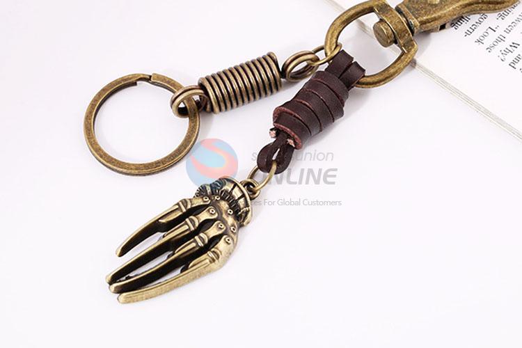 Zinc Alloy Key Chain/Key Ring with Hand Bone