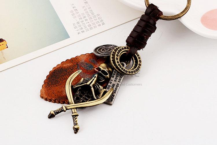 Zinc Alloy Key Chain/Key Ring with Skull