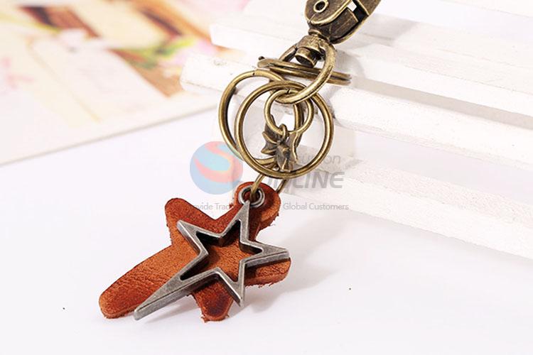 Zinc Alloy Key Chain/Key Ring with Star