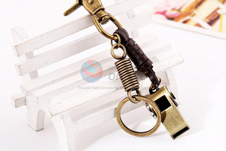 Zinc Alloy Key Chain/Key Ring with Whistle