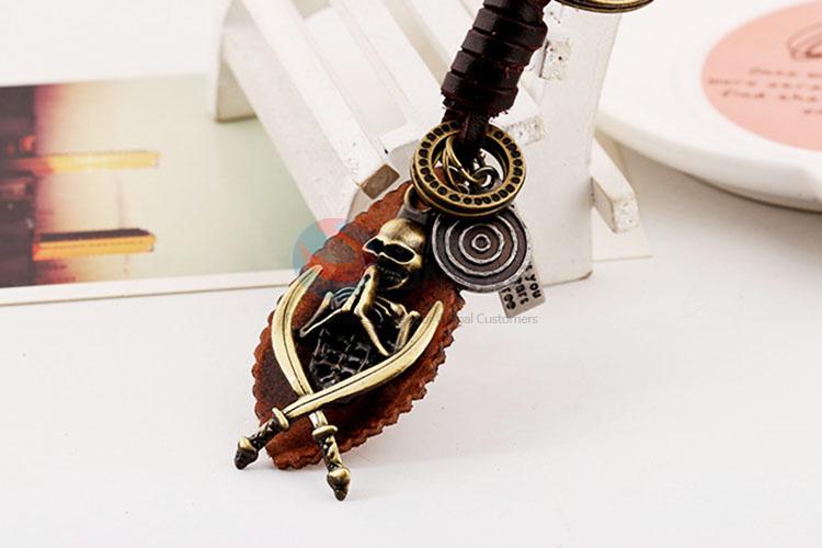 Zinc Alloy Key Chain/Key Ring with Skull