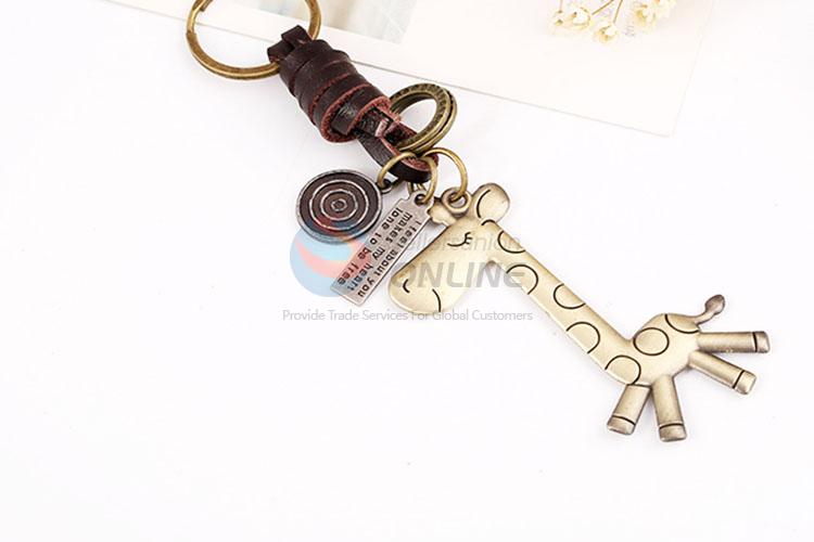 Zinc Alloy Key Chain/Key Ring with Giraffe