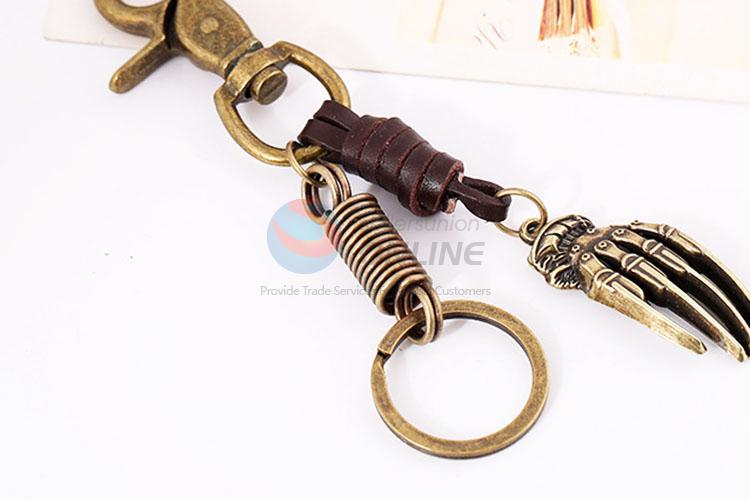 Zinc Alloy Key Chain/Key Ring with Hand Bone