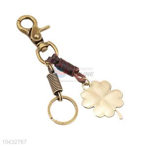 Zinc Alloy Key Chain/Key Ring with Clover