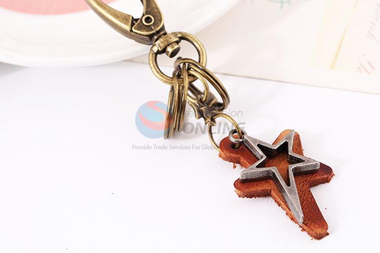 Zinc Alloy Key Chain/Key Ring with Star