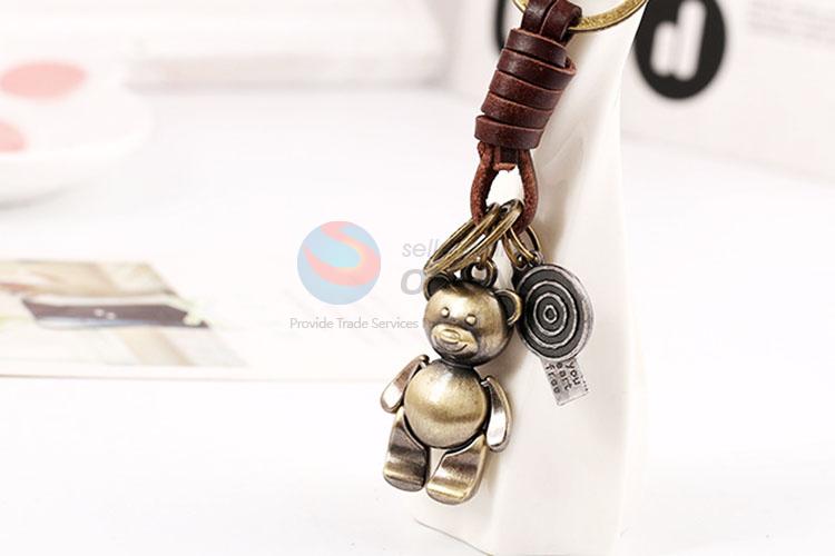 Zinc Alloy Key Chain/Key Ring with Bear