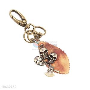 Zinc Alloy Key Chain/Key Ring with Skull