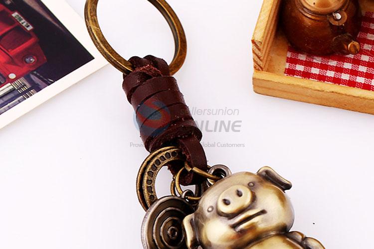 Zinc Alloy Key Chain/Key Ring with Pig