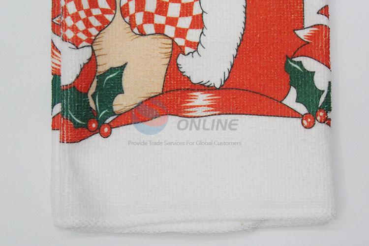 Hot Sale Christmas Santa Claus 100%Cotton Kitchen Towel