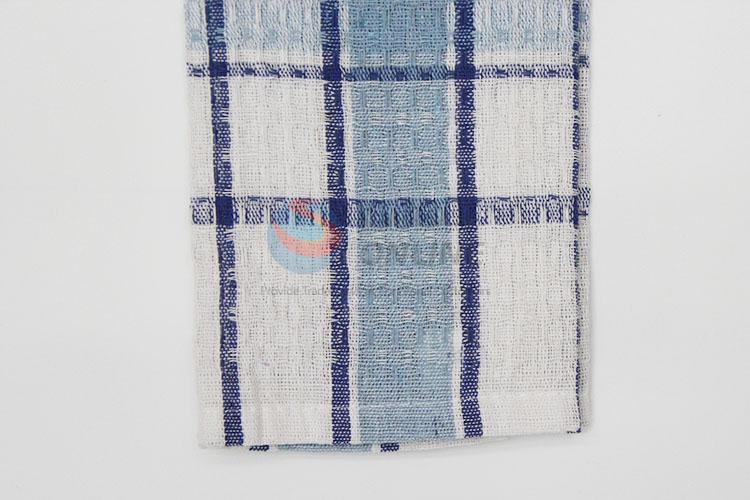 Wholesale cheap linen printed grid tea towel