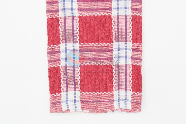 Cheap home cotton grid tea towel