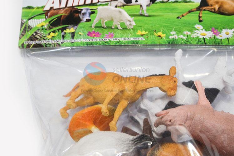 Fashion Design 12 pcs Farm Animal Toys Plastic Toy for Kids