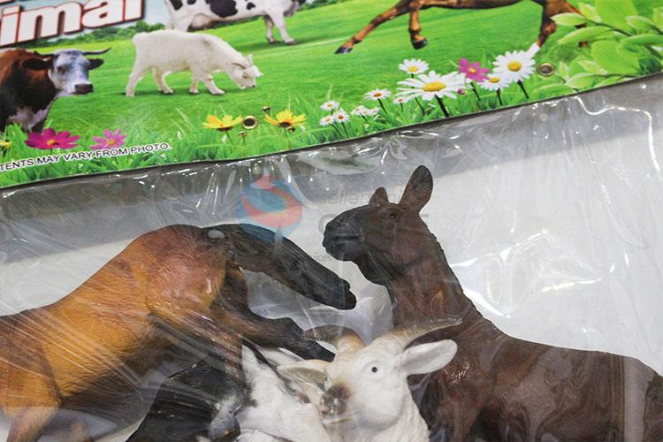 Latest Design 6 pcs Farm Animal Toys Plastic Toy for Kids