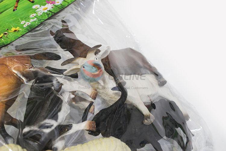 Latest Design 6 pcs Farm Animal Toys Plastic Toy for Kids