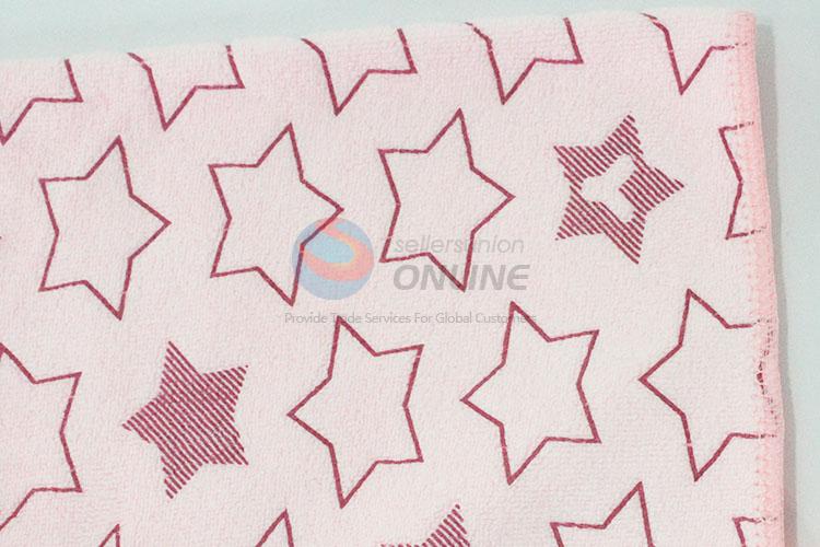 Star printed cotton sqaure towel handkerchief