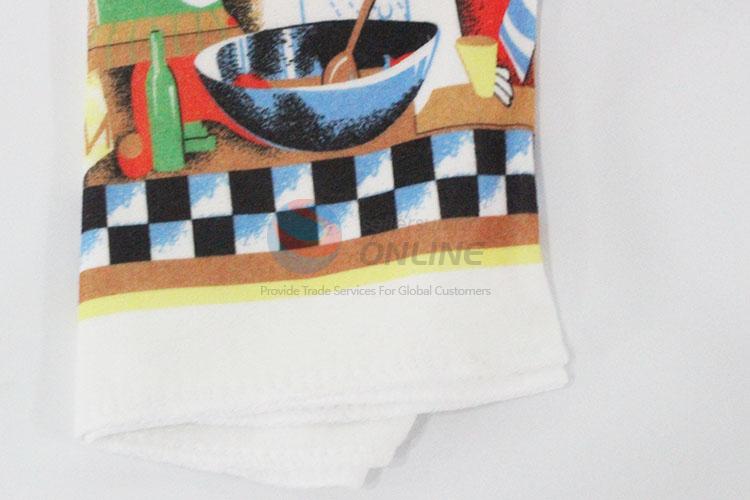 Chef dish cleaning kitchen towel