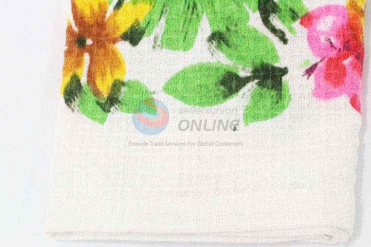 New designs flower printed soft cleaning towel