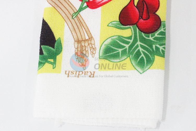 Wholesale Manufacturer Microfiber Vegetable Pattern Tea Towels