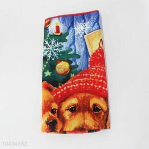 Christmas Decorative Dog Microfiber Kitchen Towel