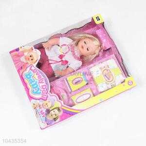 New Design Lovely Doll Toys With Feeding Set