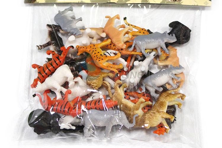 Delicate Design 36 Pieces Solid Wild Animal  Series Toy Set