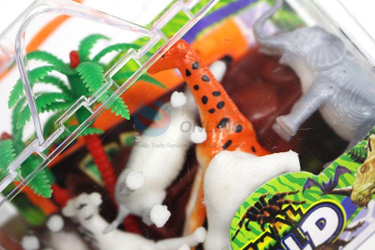 Best Quality Plastic Simulation Solid Wild Animal Model Toy Set