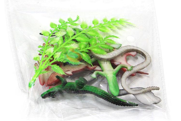 New Arrival 8 Pieces Plastic Solid  Reptile Animal Model Toy Set