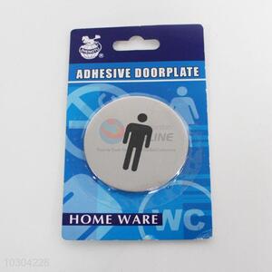 Unique Design Adhesive Doorplate Stainless Steel Toilet Sign