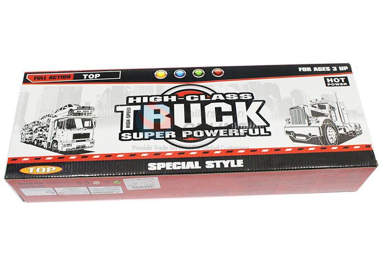 Super Inertial Double-Deck Platform Truck With 6 Pieces Toy Car Set