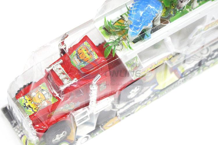 Popular Inertial Towing Vehicle With 5 Pieces Dinosaur Toy Set