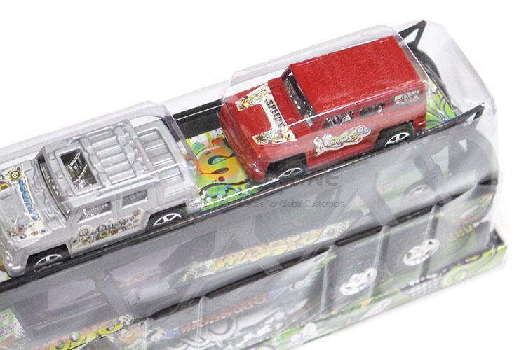 Simulation Inertial Towing Vehicle Toy Car With 4 Pieces Toy Car Set