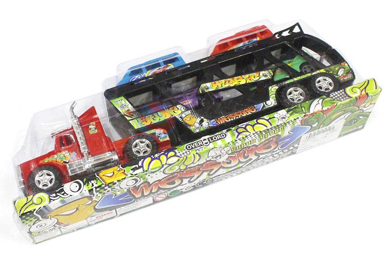 Newest Inertial Towing Vehicle With 4 Pieces Sliding Car Toy Set