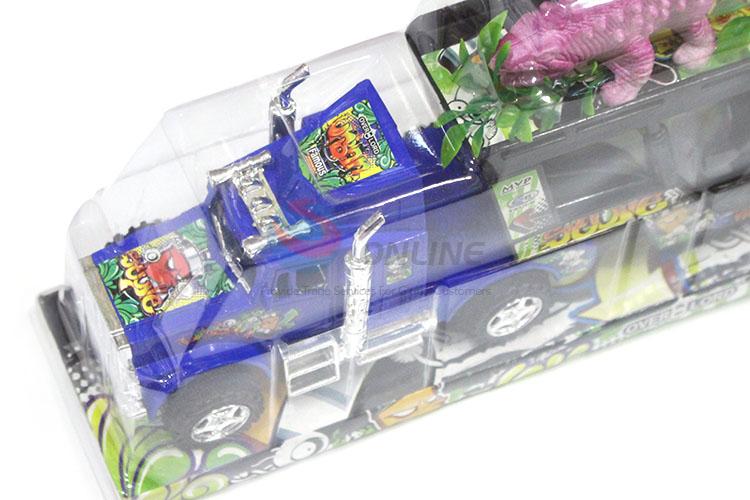 Hot Sale Inertial Towing Vehicle With 4 Pieces Dinosaur Toy Set