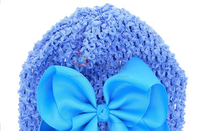 Fashion Design Knitted Baby Hat Colorful Bowknot Baby Cap