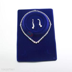 Customized Zircon Necklace&Earrings Set For Wedding