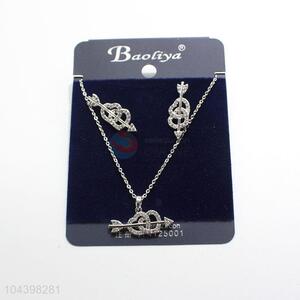 Factory supply zircon necklace&earrings set