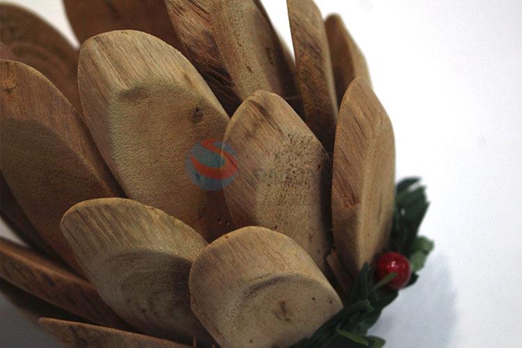 Popular promotional wooden lotus flower candleholder