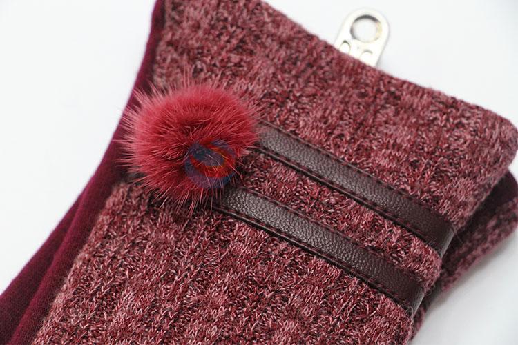 Wholesale Popular Winter Women Warm Mitten Fashion Gloves