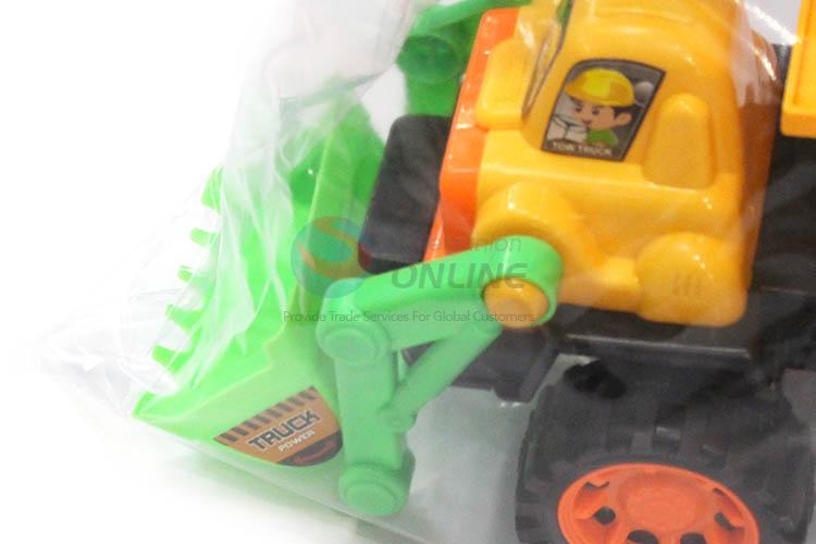 Cartoon Design Plastic Truck Colorful Bulldozer Toy Car