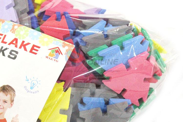 Hot Selling Colorful Snowflake Blocks Educational DIY Toy