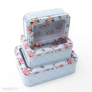 Popular Multi-use Rectangle Tin Storage Cases Set for Sale