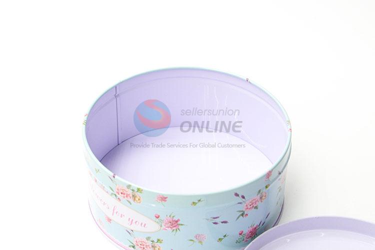 High Quality Tin Storage Box Set in Round Shape