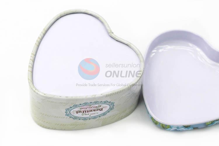 Promotional Gift Custom Printed Tin Storage Boxes Set in Heart Shape